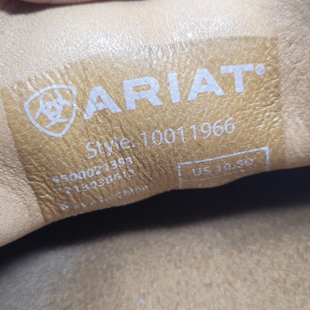 Ariat Shoes Men 10.5 Brown Slip On Loafers Distressed Suede Advanced Cushioning - Picture 11 of 12